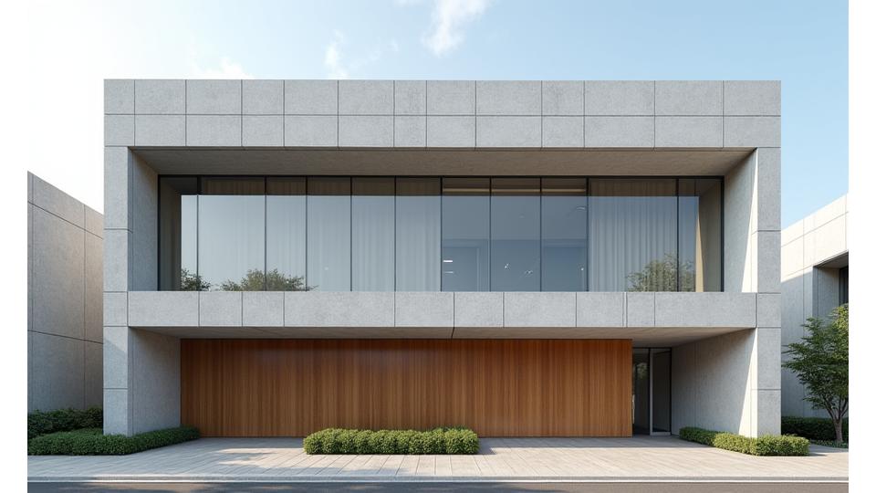 株式会社雅ホーム オフィス外観 - ミニマルな現代建築